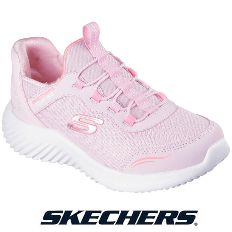 SKECHERS（スケッチャーズ） スリップインズ ジュニア 女の子 白底
