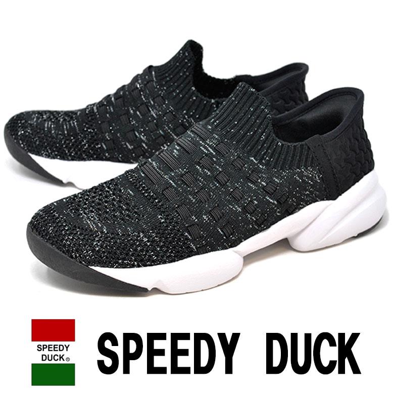 レディース ストレッチシューズ スリッポン 紐なし ニット