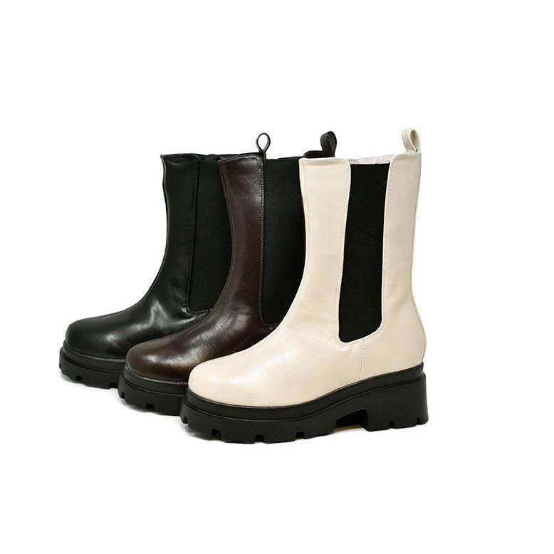 エレベーターシューズ ワークブーツ 厚底 サイドゴア ブーツ 4520