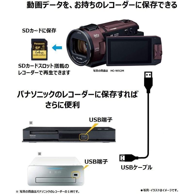 パナソニック 4K ビデオカメラ VX992M 64GB 光学20倍ズーム カカオブラウン HC-VX992M-T