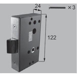 LIXIL 98AAB1379 新日軽エクステリア部品 門扉 錠・ハンドル部品 RB型錠〜RE型錠：RB・RC・RD・RE型錠錠本体セット (片開き・両開き用)　ブロンズ | LIXIL