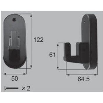 LIXIL 98DL1366 新日軽エクステリア部品 車庫用門 引戸 引戸用錠関連部品：NB 型錠内部化粧座アーム受セット (両開き用)　ブロンズ系 | LIXIL