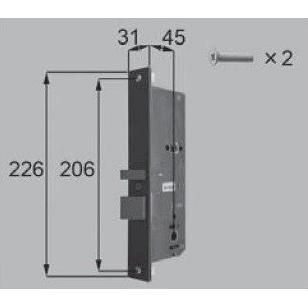 LIXIL A8DL1291 新日軽エクステリア部品 門扉 錠・ハンドル部品 PB型錠〜PE型錠：PE 型錠錠本体セット　ブラック | LIXIL