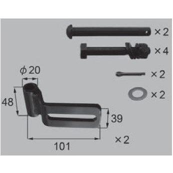 LIXIL　B8AAB0106　新日軽エクステリア部品　メッシュフェンス・門扉　フェンス：ヒンジ金具セット　フェンス　ブラウン