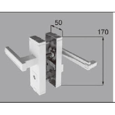 LIXIL C8AAB0131 新日軽 門扉 錠・ハンドル部品 ［G型錠］掛け側 （片開き用） アンバー色 | LIXIL