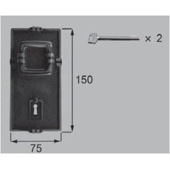 LIXIL C8AAB0214 新日軽エクステリア部品 門扉 錠・ハンドル部品 A型錠〜G型錠：F 型錠外部化粧座ハンドルセット ( 片開き ・ 両開き掛側用 )　アンバー | LIXIL