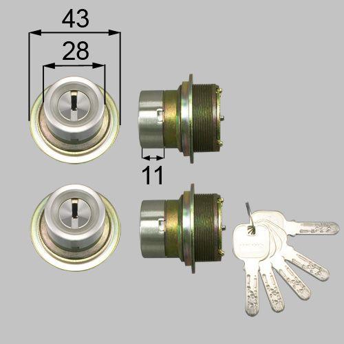 ドア錠セット（ＭＩＷＡ ＪＮシリンダー）内筒のみ　TOSTEM(トステム)　DCZZ1010　LIXIL