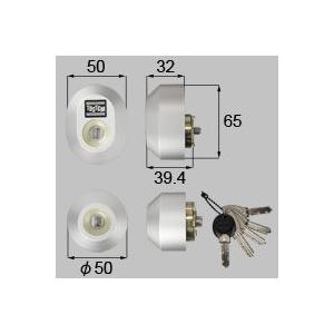トステム(TOSTEM）ドア錠セット（ユーシン Ｗシリンダー）Z-2A4-DDTCグレー