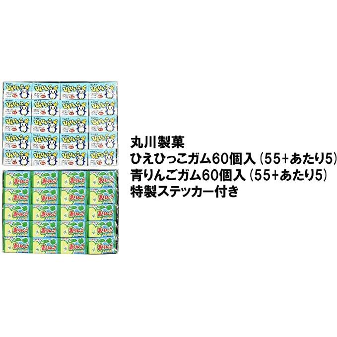 ひえひえっこガム +青りんごガム 各1箱(55+あたり5)計120個 マルカワ