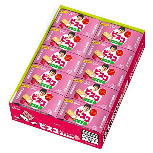 ビスコミニパック(いちご) クリームサンド 5枚 ×40個 江崎グリコ