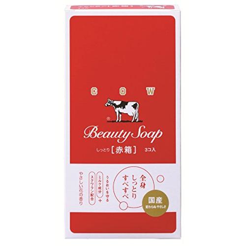牛乳 赤箱 3コ入 ボディソープ 洗顔 石鹸 牛乳石鹸 赤箱牛乳石鹸 カウ