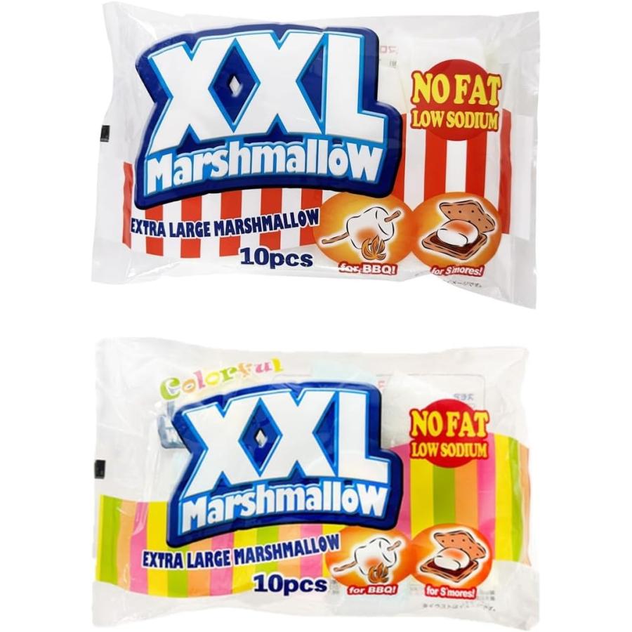 XXL マシュマロ アソート, 2袋 焼きマシュマロ MARSHMALLOW 串 BIG