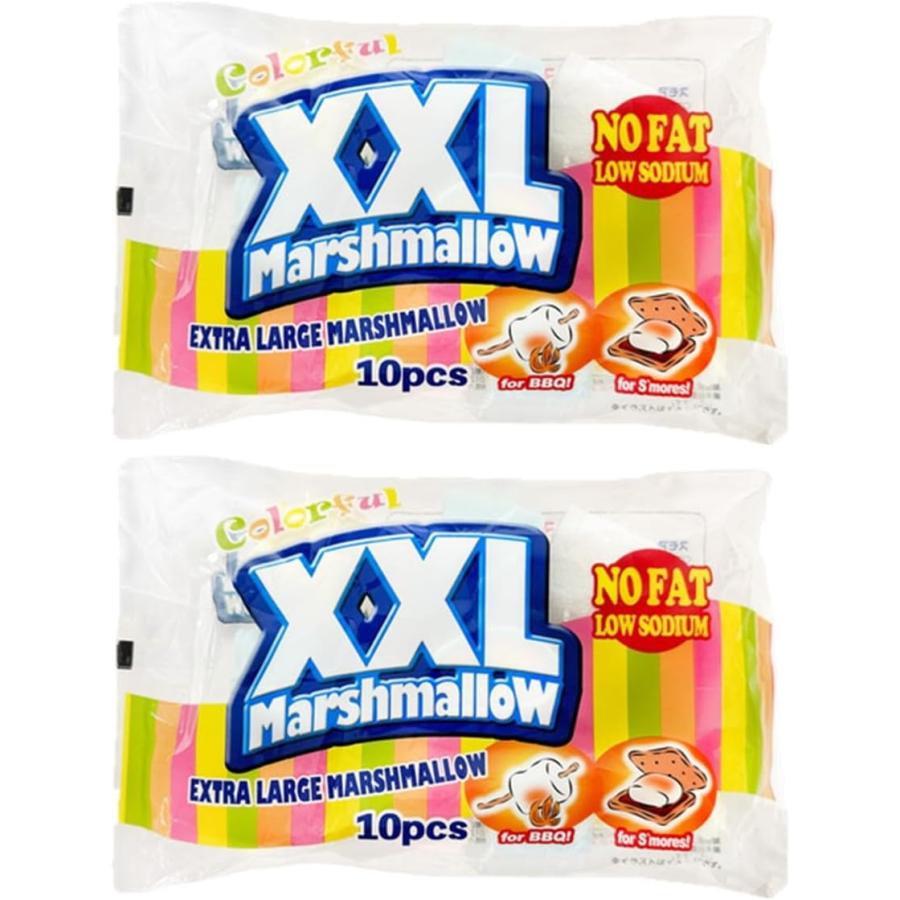 XXL マシュマロ カラフル 2袋 焼きマシュマロ MARSHMALLOW 串