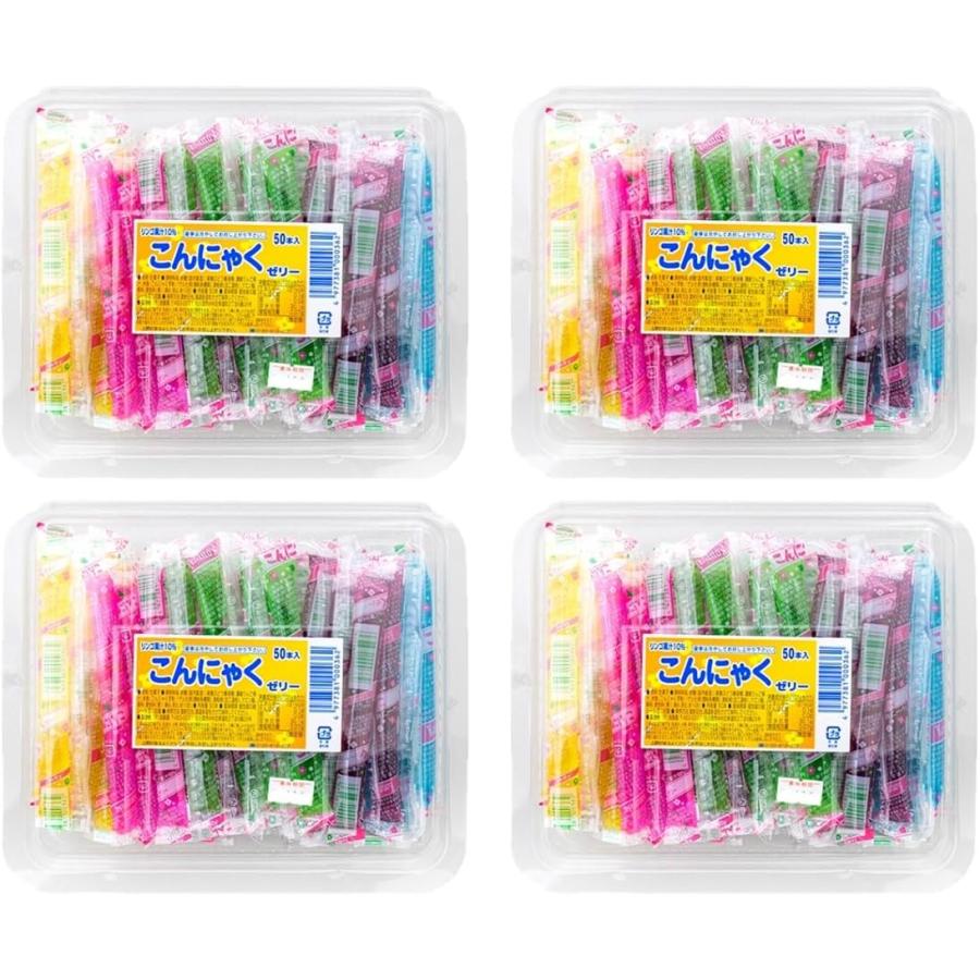 こんにゃくゼリー 200本 駄菓子 ゼリー 箱 箱買い カラフル 冷やして