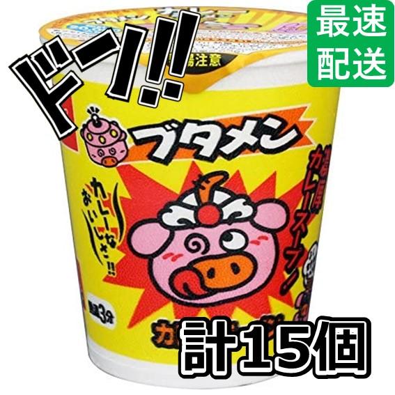 おやつカンパニー カップブタメンカレー 37g×15個 ぶためん 定番 豚骨