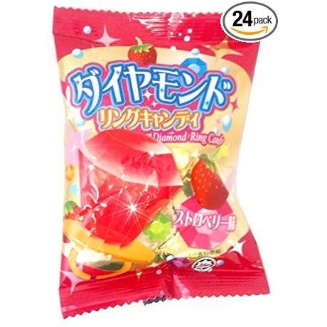 ダイヤモンドリングキャンディ 1個×24袋 やおきん 指 大きい ダイヤの