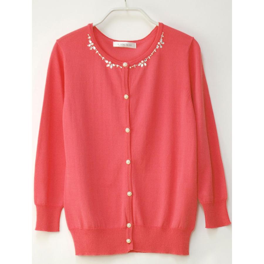 サマーニット カーディガン トップス レディース 春夏 Sale50 メール便 送料無料12 S Ll 12grn ビジュー 使い 七分袖 ニット カーディガン エコ包装 Cd Lf cd Riomaru リオマル 通販 Yahoo ショッピング