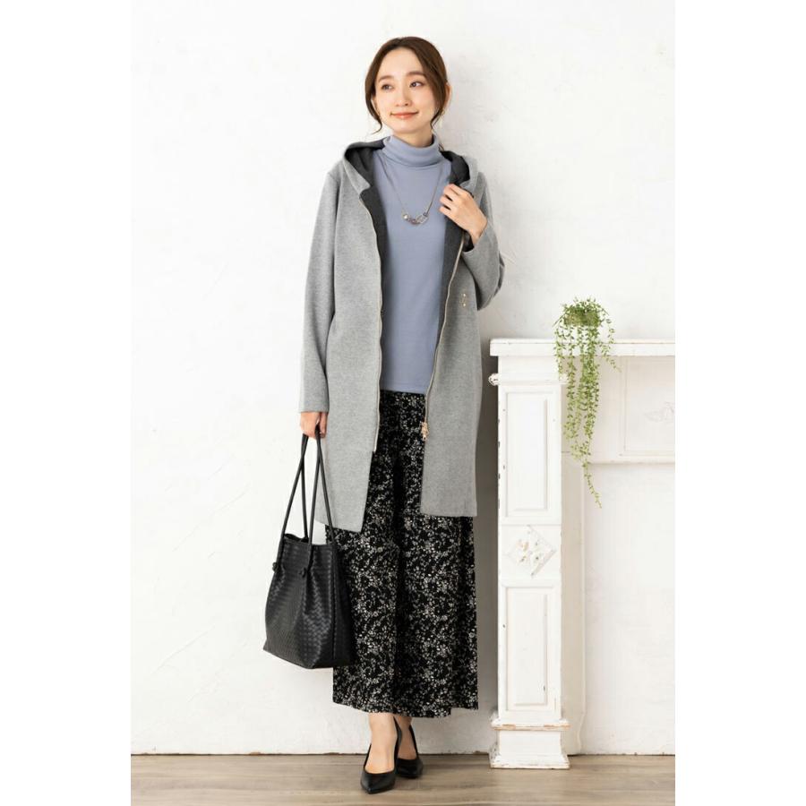 SALE30) (M〜L)綿混 ダンボール ニット 配色 フーデット 2Way SALE30) (M〜L)綿混 ダンボール ニット 配色 フーデット 2Way