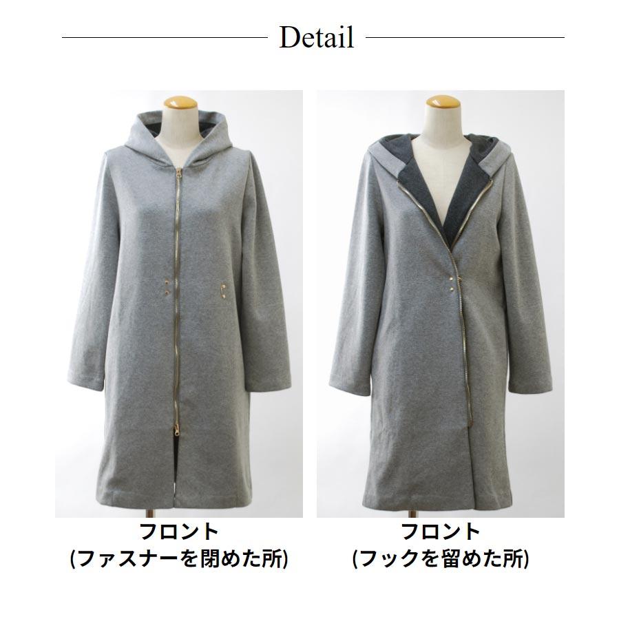 SALE30) (M〜L)綿混 ダンボール ニット 配色 フーデット 2Way SALE30) (M〜L)綿混 ダンボール ニット 配色 フーデット 2Way