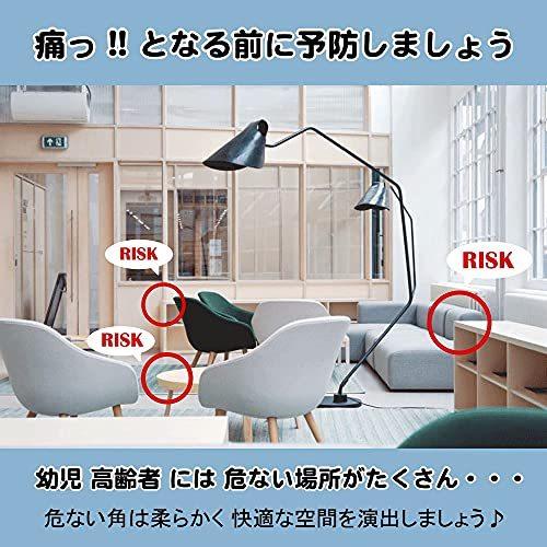 Aspaland コーナー ガード ベビー クッション 透明 クリア 両面テープ付 5m 家具 L 階段 介護 衝撃吸収 安全対策 出荷