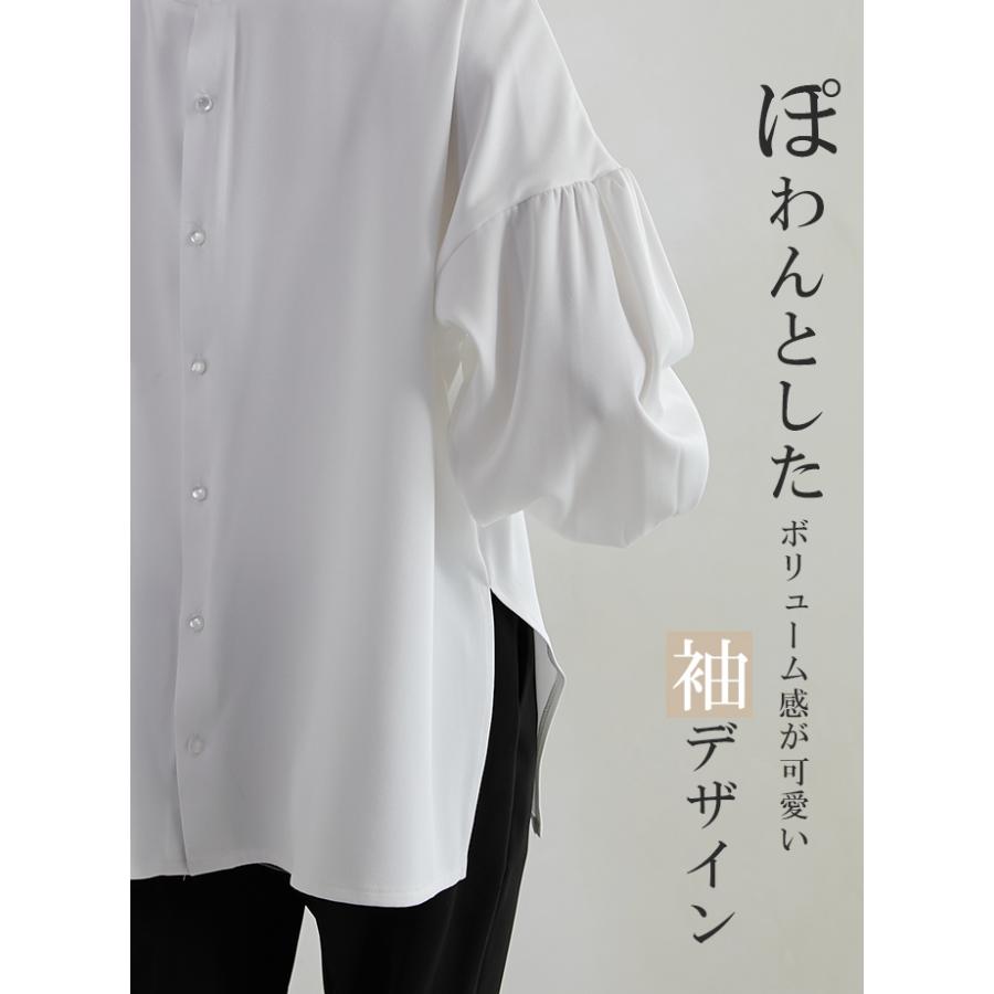 爆買WEEK 2way着方 ブラウス 後ろボタン シャーリング ボリューム