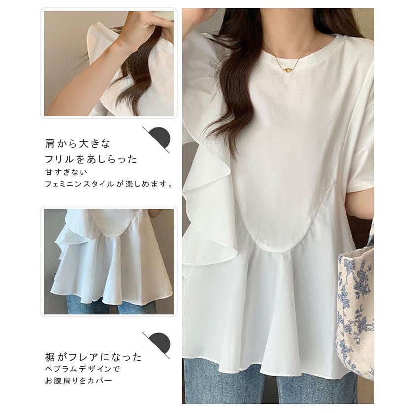 爆買WEEK トップス ブラウス シャツ Tシャツ フリル ラッフル