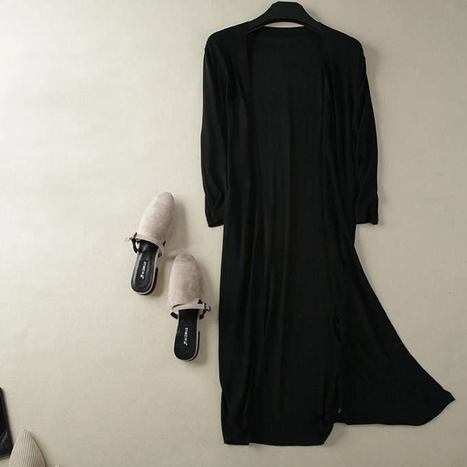 ロングカーディガン 接触冷感 UV対策 UVカット カーディガン