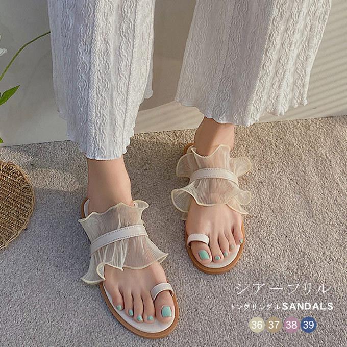 サンダル レディース レディース ピーチサンダル 靴 春夏 シューズ 海 素足 ペタンコ ローヒール サマー ボーダー柄 クッション 15sh7236 Rioty リオティ 通販 Yahoo ショッピング