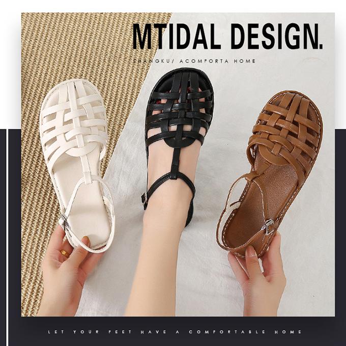 在庫処分 グルカサンダル レディース ナチュラル 編み込みサンダル