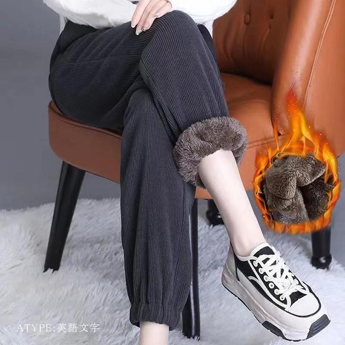 全品Point10倍!最大倍率50% コーデュロイジョガーパンツ 裏起毛 2type