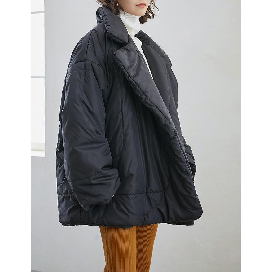 新品✨1er Arrondissement　綿×ポリ　ベルテッドショートコート黒 全品Point10倍!最大倍率50% ダウン風中綿コート レディース 冬