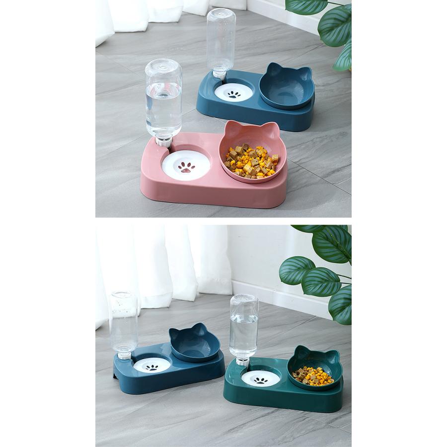 自動給水器＋フードボール 給餌器 猫 犬 給水器 水飲み器 自動 500ml