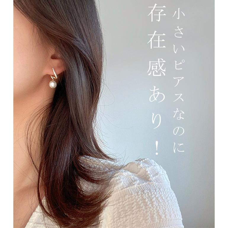パール ピアス 痛くない イヤリング 華奢 上品 レディース 韓国