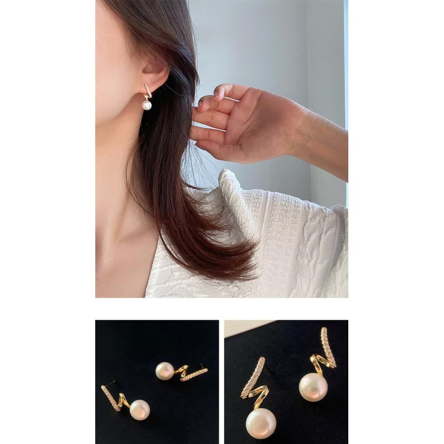 パール ピアス 痛くない イヤリング 華奢 上品 レディース 韓国