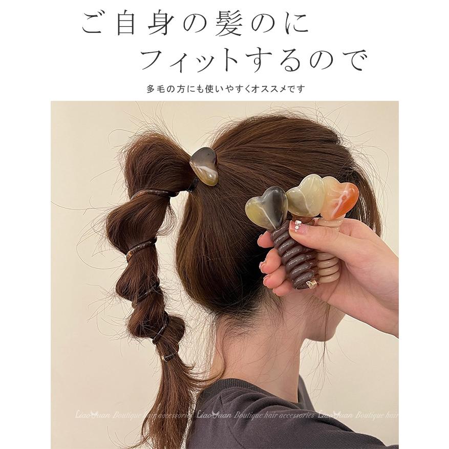 ツイストリボンポニーフック 4個セット レディース ヘアアクセサリー