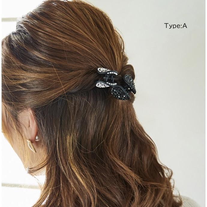 ミニバンスクリップ ストーン付 万能バナナクリップ まとめ髪 ヘアクリップ 前髪 髪留め ハーフアップ グリッター 39ho6424 Rioty リオティ 通販 Yahoo ショッピング