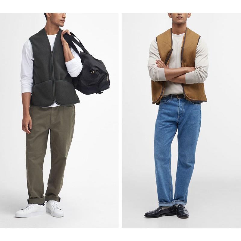 Barbour（バブアー） ベスト ジレ メンズ レディース フロントジップ