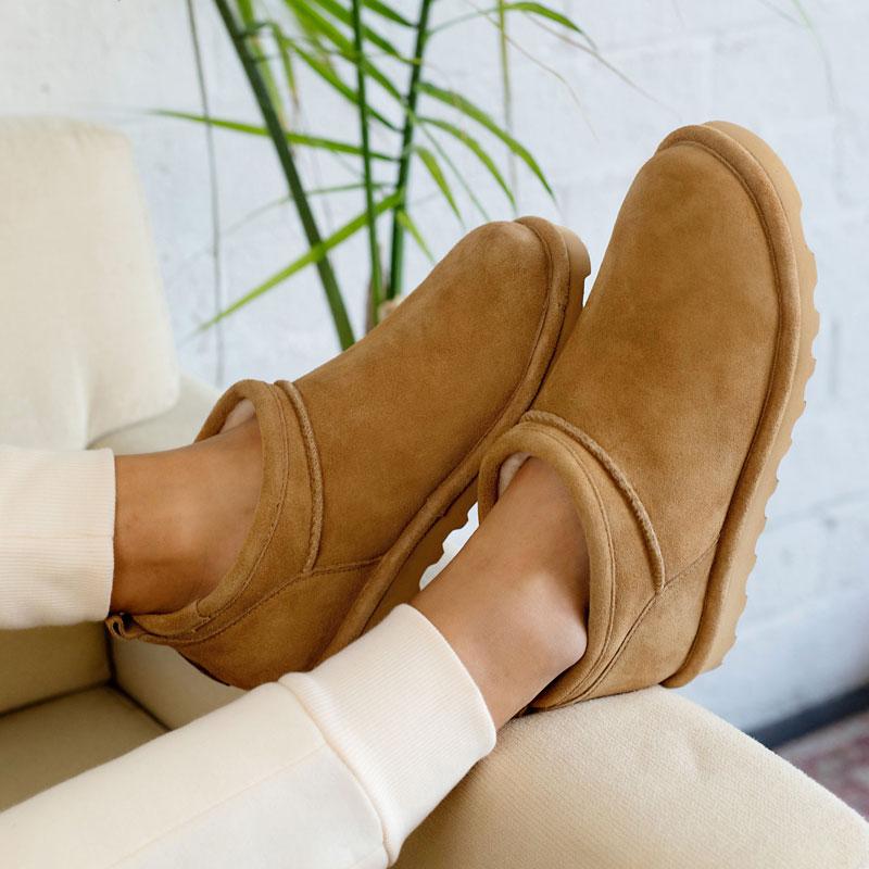 BEARPAW ベージュ ムートンブーツ 25.0センチ BEARPAW（ベアパウ） ココ ムートンブーツ ミニ ショートブーツ スノー