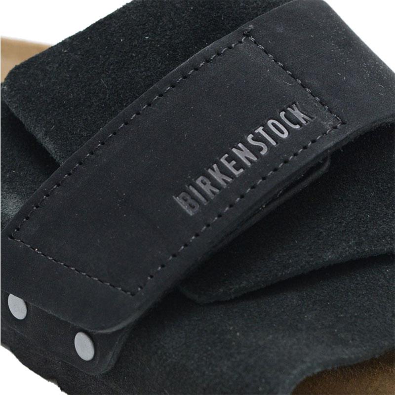 極美品✨ビルケンシュトック キョウト スエード ヌバックレザー サンダル 黒 BIRKENSTOCK｜キョウト ヌバックレザー スエード ベルト ナロー