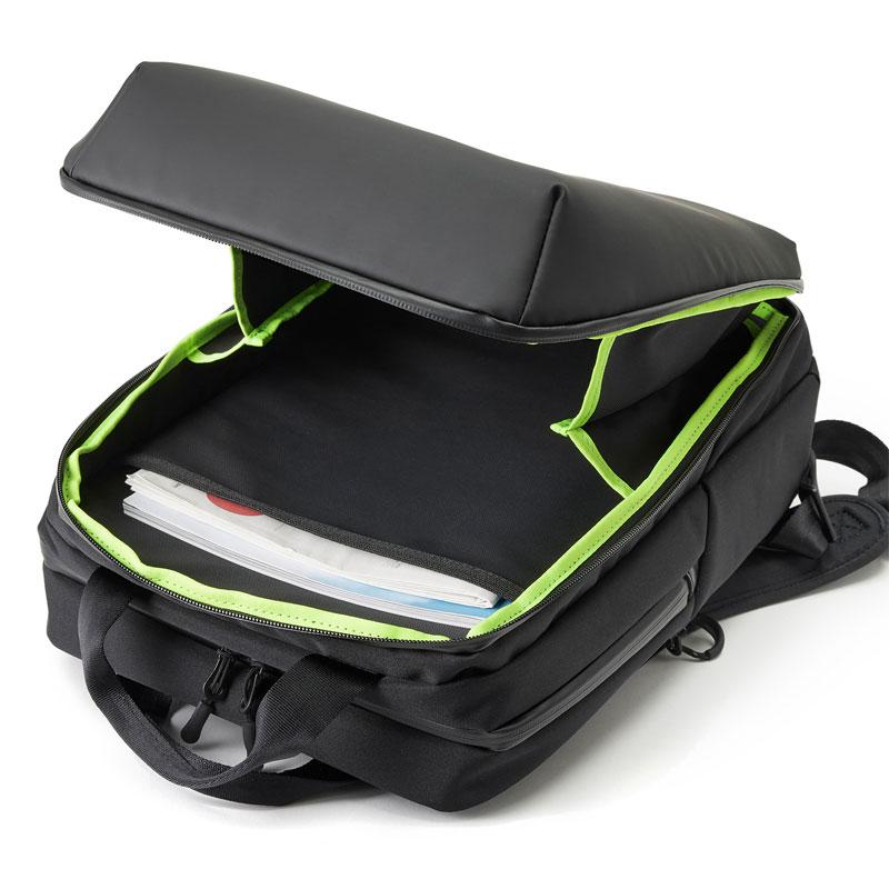 ベルーフバゲージ beruf baggage リュック ビジネス メンズ レディース アーバンエクスプローラーナロー URBAN EXPLORER NARROW ブラック 17L brf-GR26-DRの画像