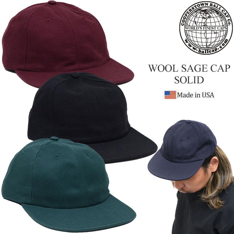 クーパーズタウンボールキャップ COOPERSTOWN BALL CAP 帽子 アメリカ製 メンズ レディース ウールセージキャップ ソリッド WOOL SAGE CAP SOLID｜ripe｜08