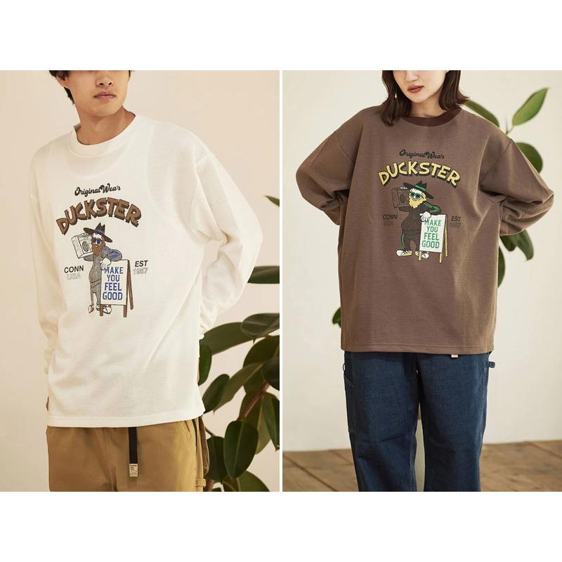 ダックスター Duckster Tシャツ 長袖 ロンT メンズ サーマル L/S TEE