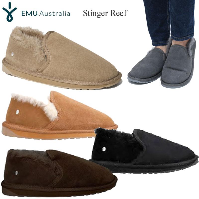 EMU Stinger Reef スティンガーリーフ w12714 Australia ムートンブーツ  ショート丈 スリッポン 日本限定モデル 撥水加工 冷え対策 EMU Australia（エミュ オーストラリア） エミュ オーストラリア