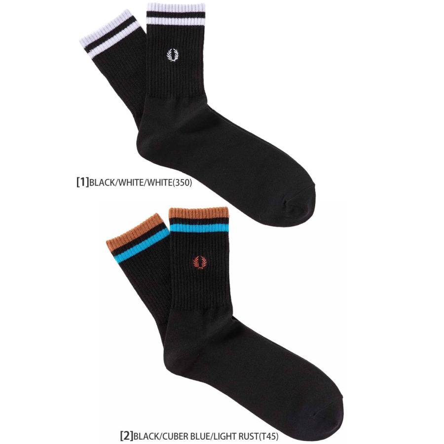 フレッドペリー FREDPERRY 靴下 メンズ レディース 日本製 ティップドショートソックス Tipped Short Socks 23-25cm 25-27cm F19998｜ripe｜02