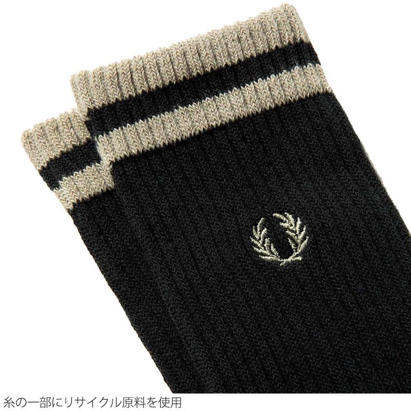 フレッドペリー FREDPERRY 靴下 メンズ レディース 日本製 ティップドショートソックス Tipped Short Socks 23-25cm 25-27cm F19998｜ripe｜06