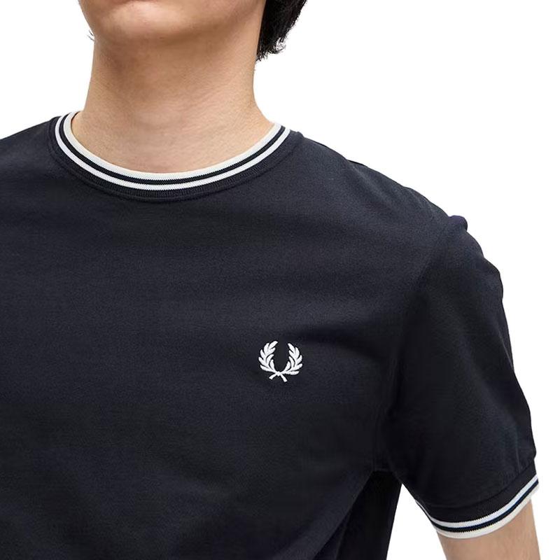 FRED PERRY Twin Tip Shirt ブラック M フレッドペリー FRED PERRY(フレッドペリー) TWIN TIPPED FRED PERRY SHIRT ツイン