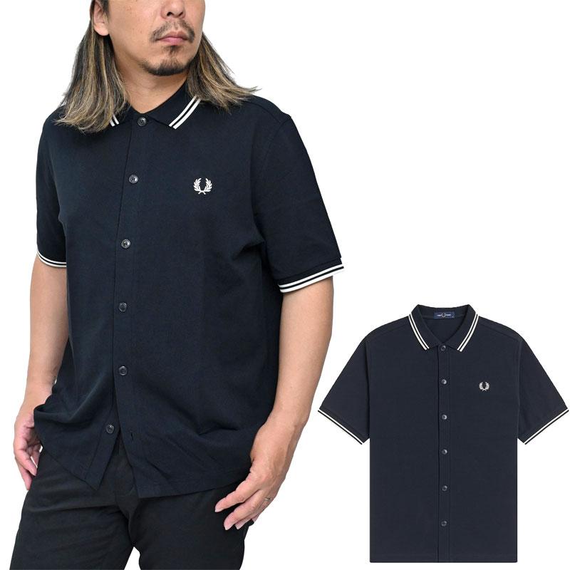 FRED PERRY（フレッドペリー） フルオープンシャツ 半袖 メンズ ボタン