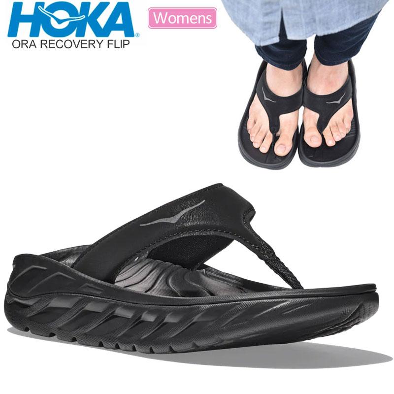 ホカ HOKA サンダル レディース オラリカバリーフリップ ブラック