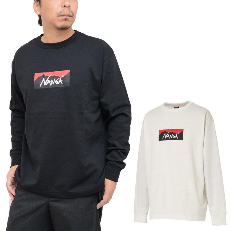 ナンガ NANGA Tシャツ 長袖 メンズ エコハイブリッド ボックスロゴ 