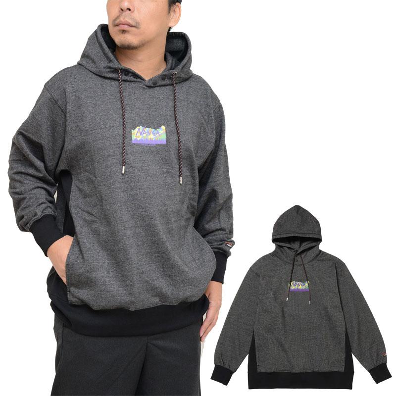 ナンガ トップス(メンズ) ライフ イズ ア ジャーニー ナイチャー エレメンツ スウェット シャツ  M  L.GRY NANGA（ナンガ） パーカー メンズ ライフイズアジャーニー MTロゴ